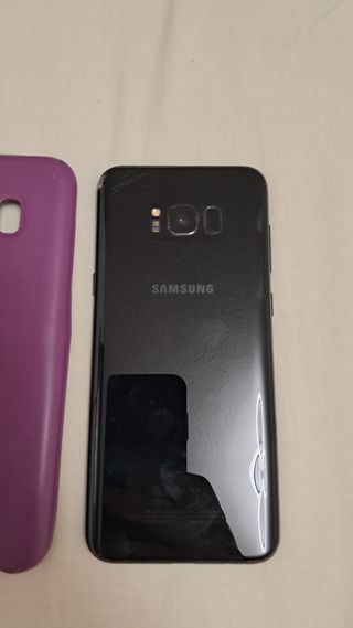 Samsung Galaxy S8 Plus Negro + Funda Morada