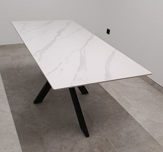 Mesa Porcelánico Blanco Gris 180x90cm. Nuevo.