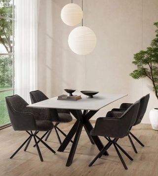 Mesa Porcelánico Blanco Gris 180x90cm. Nuevo.