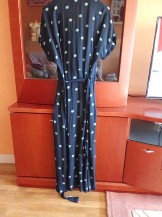 Vestido Zara lunares azul talla 38