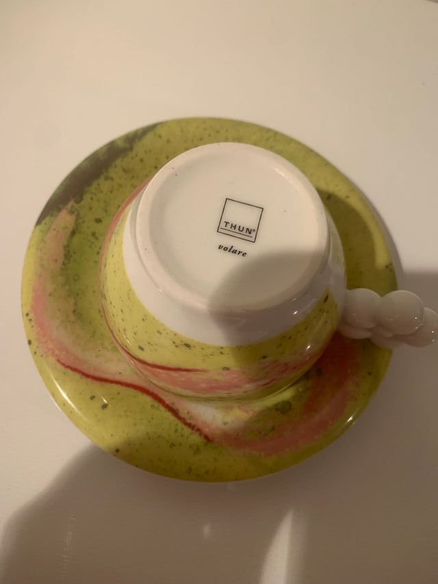 Tazza Thun nuova con decoro farfalla