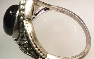 Anillo Plata 925 - Ónix - Vintage 