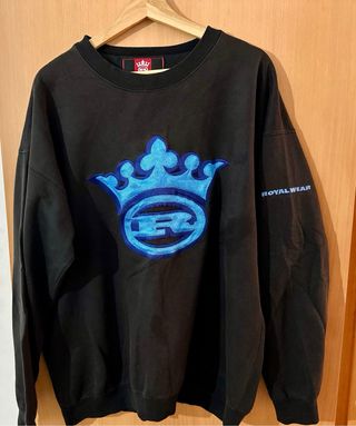 Sudadera Royal Wear Vintage Negra y Azul