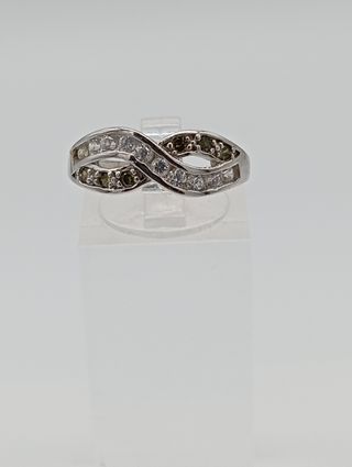 Anillo Infinito Plata 925 Circonitas Ajustable