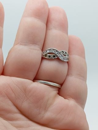 Anillo Infinito Plata 925 Circonitas Ajustable