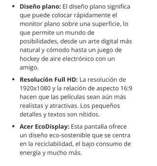 Pantalla Táctil Acer 21.5 Full HD