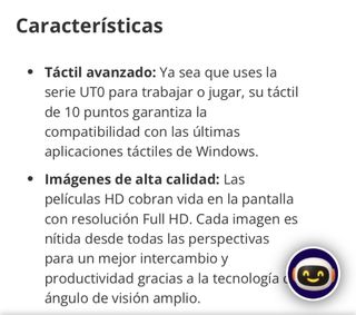 Pantalla Táctil Acer 21.5 Full HD
