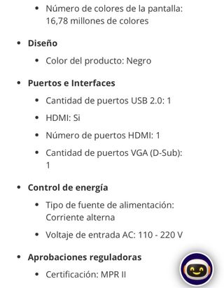 Pantalla Táctil Acer 21.5 Full HD