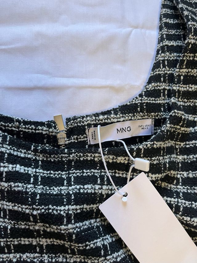 Vestido Mango Negro Talla L