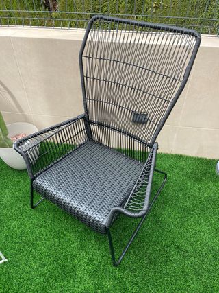 2 poltrone da esterno in rattan e metallo