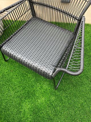 2 poltrone da esterno in rattan e metallo