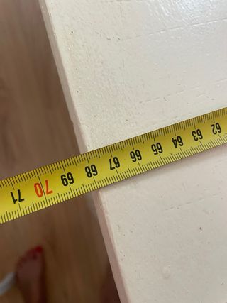 Mesa blanca de madera. 111cm x 68cm