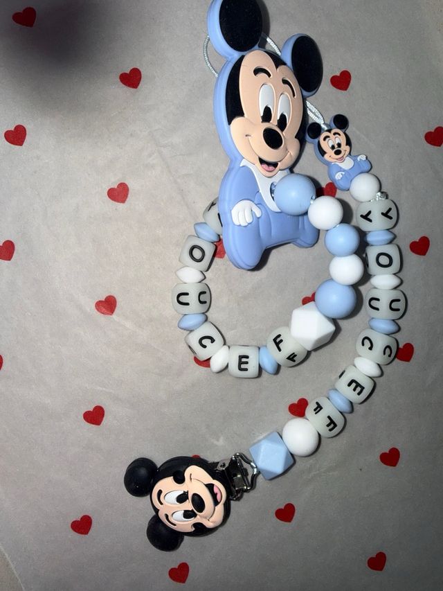 Pack Chupetero y Mordedor Mickey Bebé