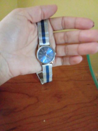 Reloj Belle Queen Azul y Dorado Nuevo