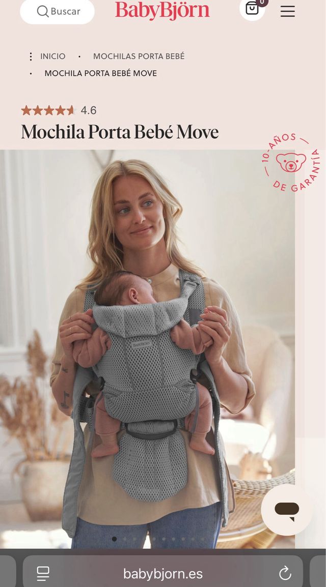 BabyBjörn Baby Carrier Move Airy Mesh Gris