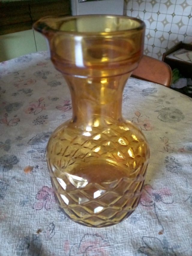 2 Carafe in vetro ambra