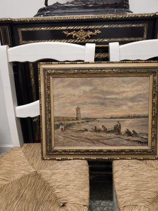 Antiguo cuadro marina