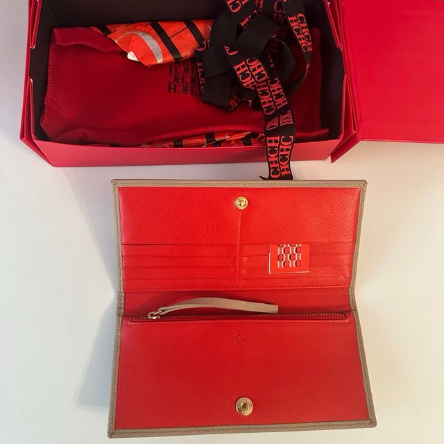 Cartera Carolina Herrera Beige Nueva