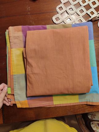 Lenzuola a quadretti multicolori
