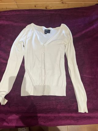 Blanco Cardigan Blanco Talla S