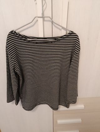 Camiseta rayas manga 3/4