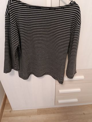 Camiseta rayas manga 3/4