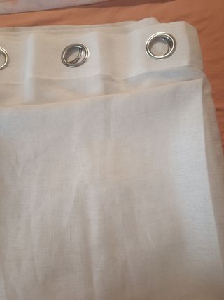 Cortinas blancas 2 paños ancho 150 cada una x 260 