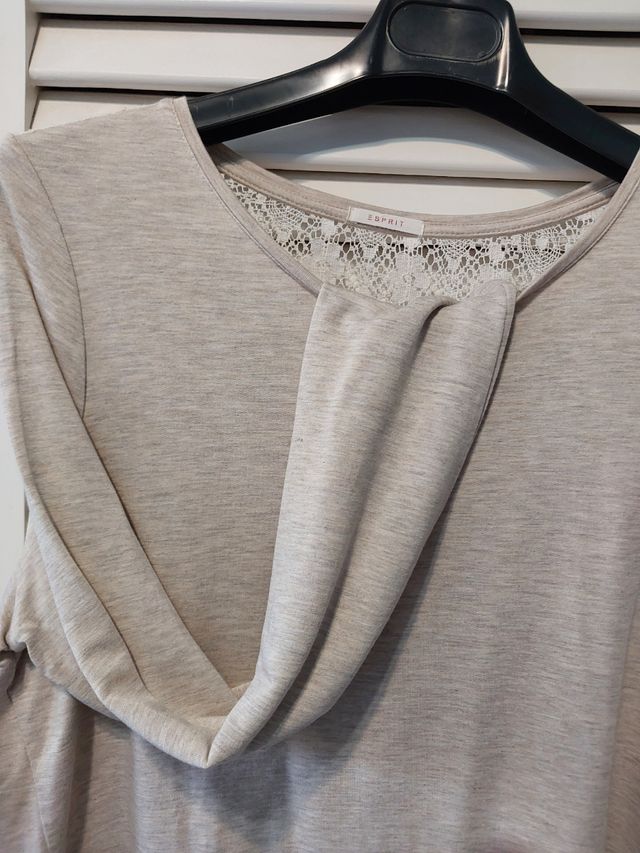 Camiseta manga larga Esprit beige