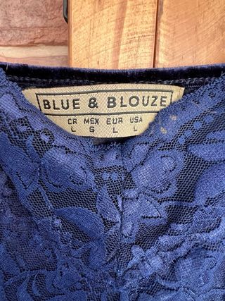 Top lencero Blue & Blouze azul talla L