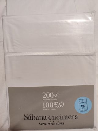 Sábana encimera Cama 180x200.