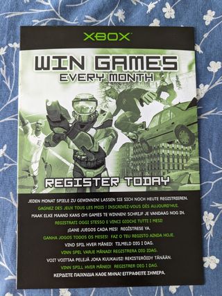 Tarjeta de Registro Xbox