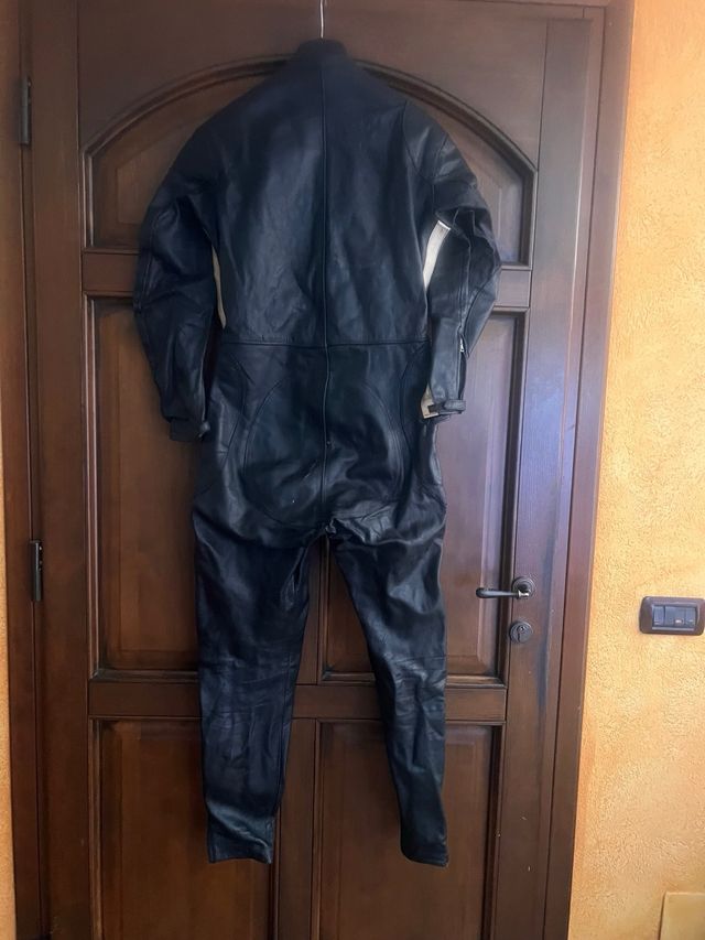 Tuta pelle moto vintage Lewis Leathers anni '70
