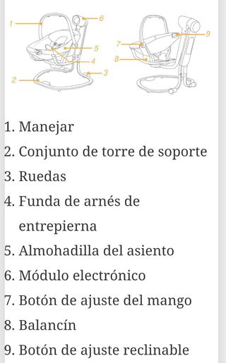 Hamaca columpio bebé gris Joie Serina 2 en 1