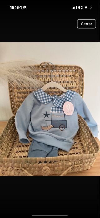 Chándal bebé con carrito y perro