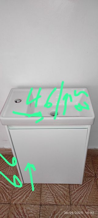 Conjunto mueble de baño fondo reducido