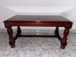Mesa auxiliar madera antigua
