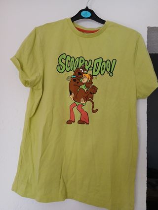 Camiseta C&A rayas naranja y verde