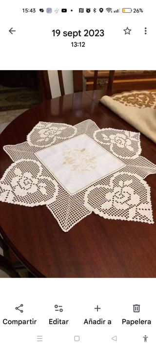 Mantel individual hecho a mano