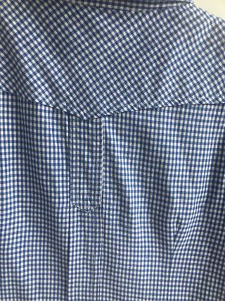Camisa cuadros azul mujer manga corta Blend