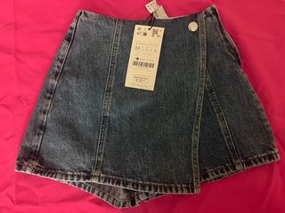 Falda pantalón vaquera Zara Talla XS