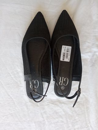 Baletas GR Mujer Negras Talla 39 Nuevas