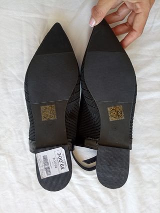 Baletas GR Mujer Negras Talla 39 Nuevas