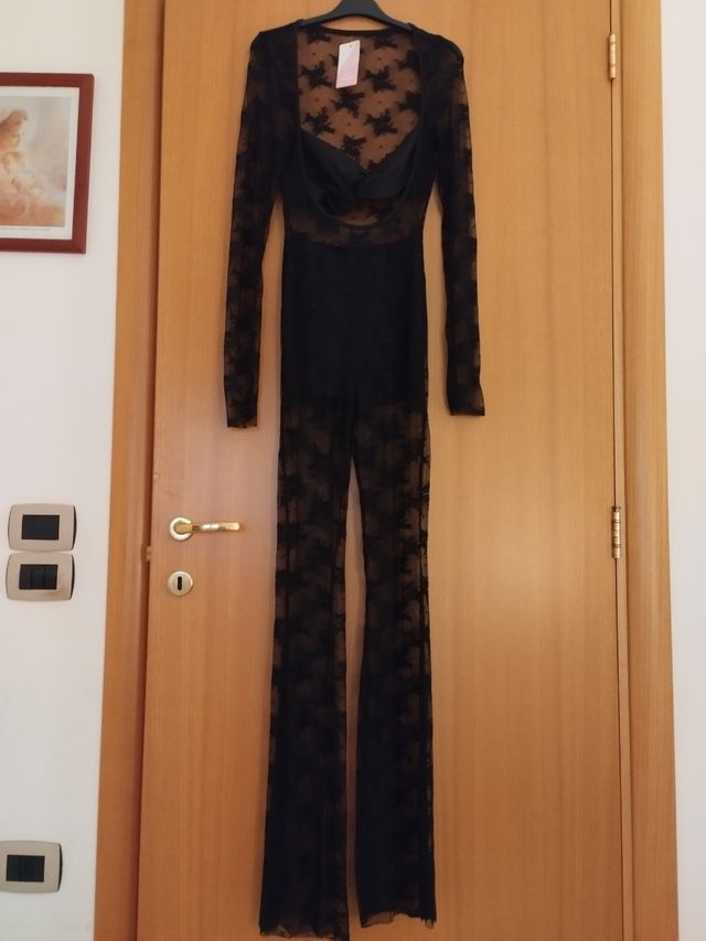 Tuta intera pizzo donna nuova con cartellino