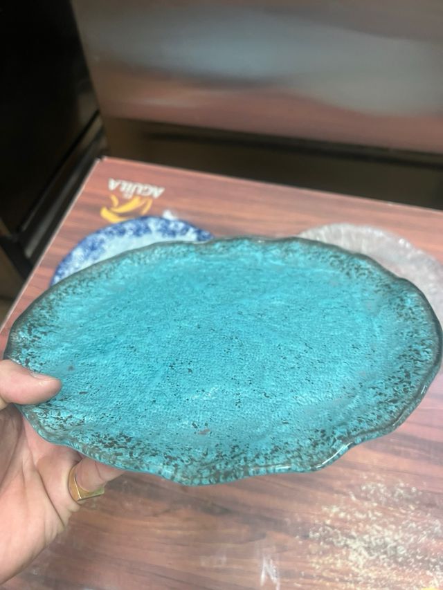 Platos grandes de cristal Aguila