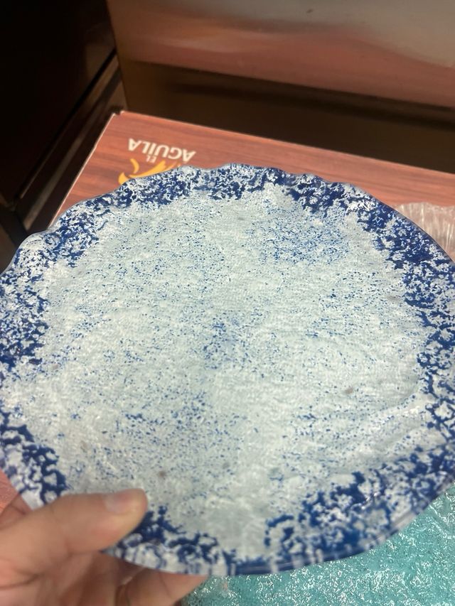 Platos grandes de cristal Aguila