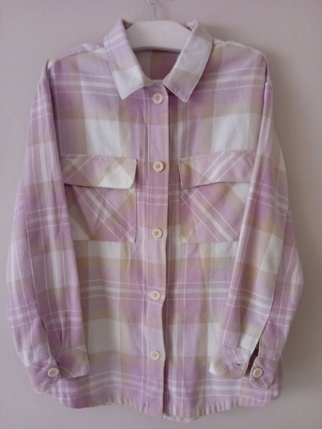 Chaqueta cuadros rosa y blanco