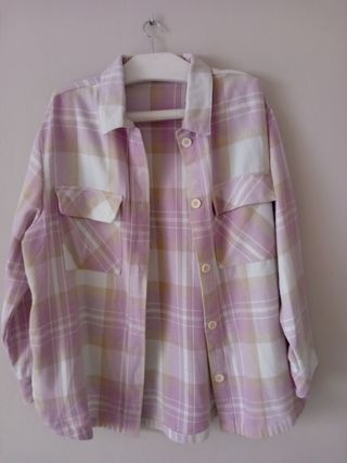 Chaqueta cuadros rosa y blanco