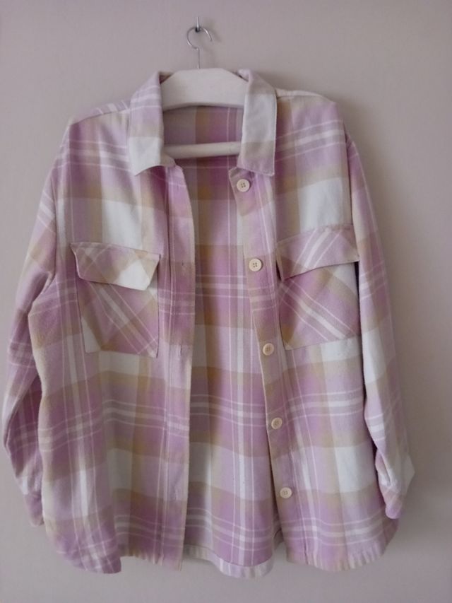 Chaqueta cuadros rosa y blanco