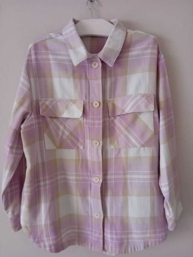 Chaqueta cuadros rosa y blanco