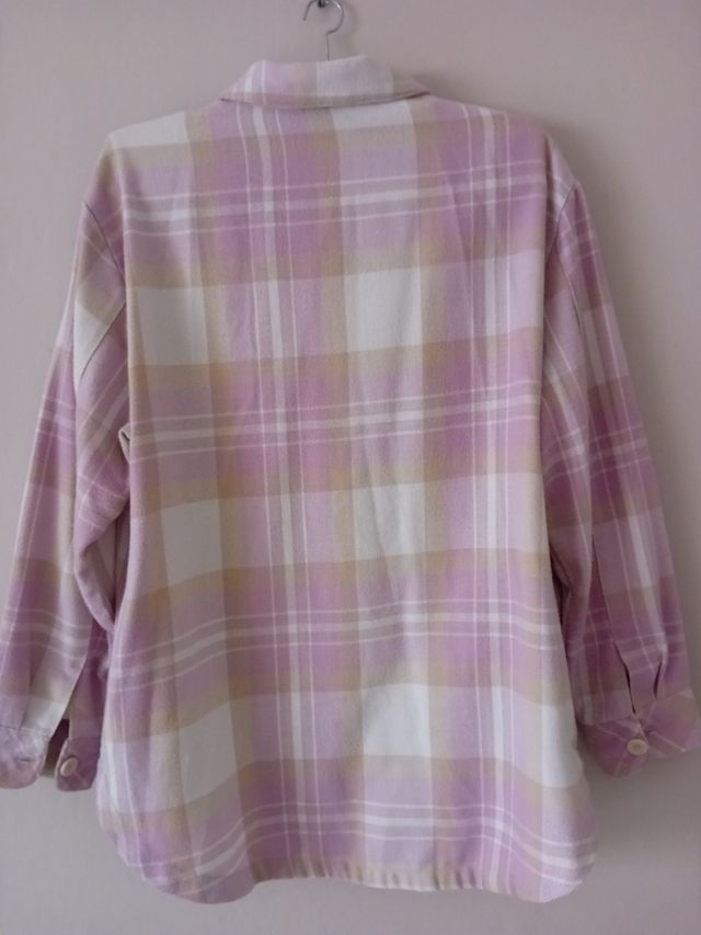 Chaqueta cuadros rosa y blanco